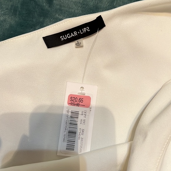 One Shoulder Ruffle Crop Top - Picture 4 of 4